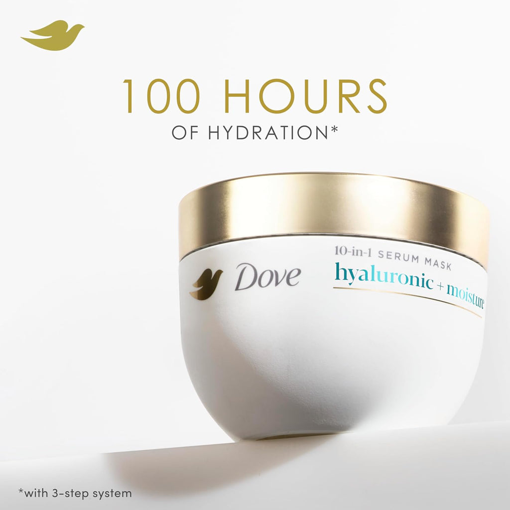 Dove Hyaluronic + Moisture Mask for Dry Hair with Hyaluronic Serum 9.2oz