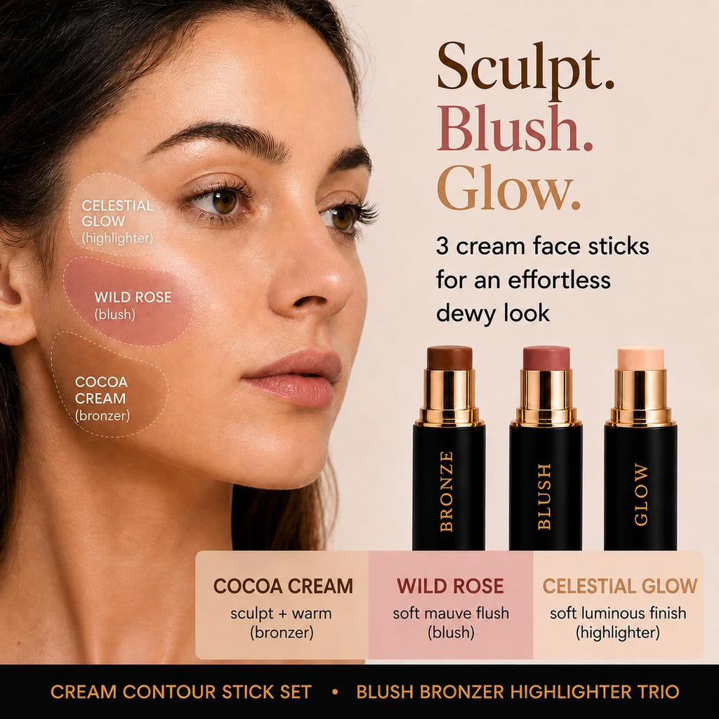 Contour Stick Set, Blush, Bronzer & Highlighter, Enchanted