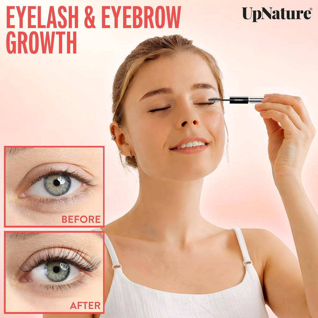 UpNature Castor Oil Eyelash & Eyebrow Growth Serum, USDA Organic, 2oz
