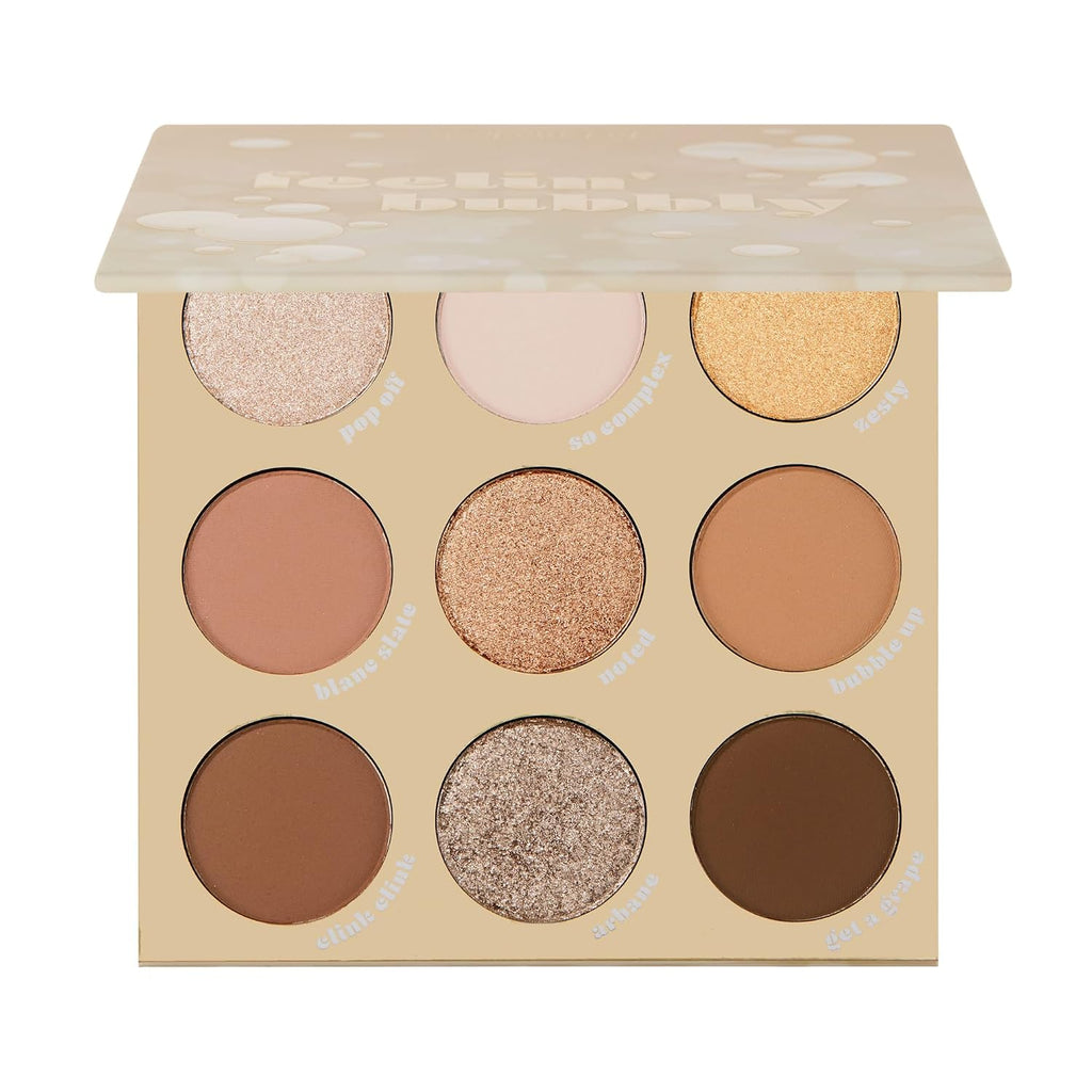 ColourPop Feelin' Bubbly Eyeshadow Palette - Brown & Gold Palette with Metallic and Matte Finishes - High-Pigment Eye Ma