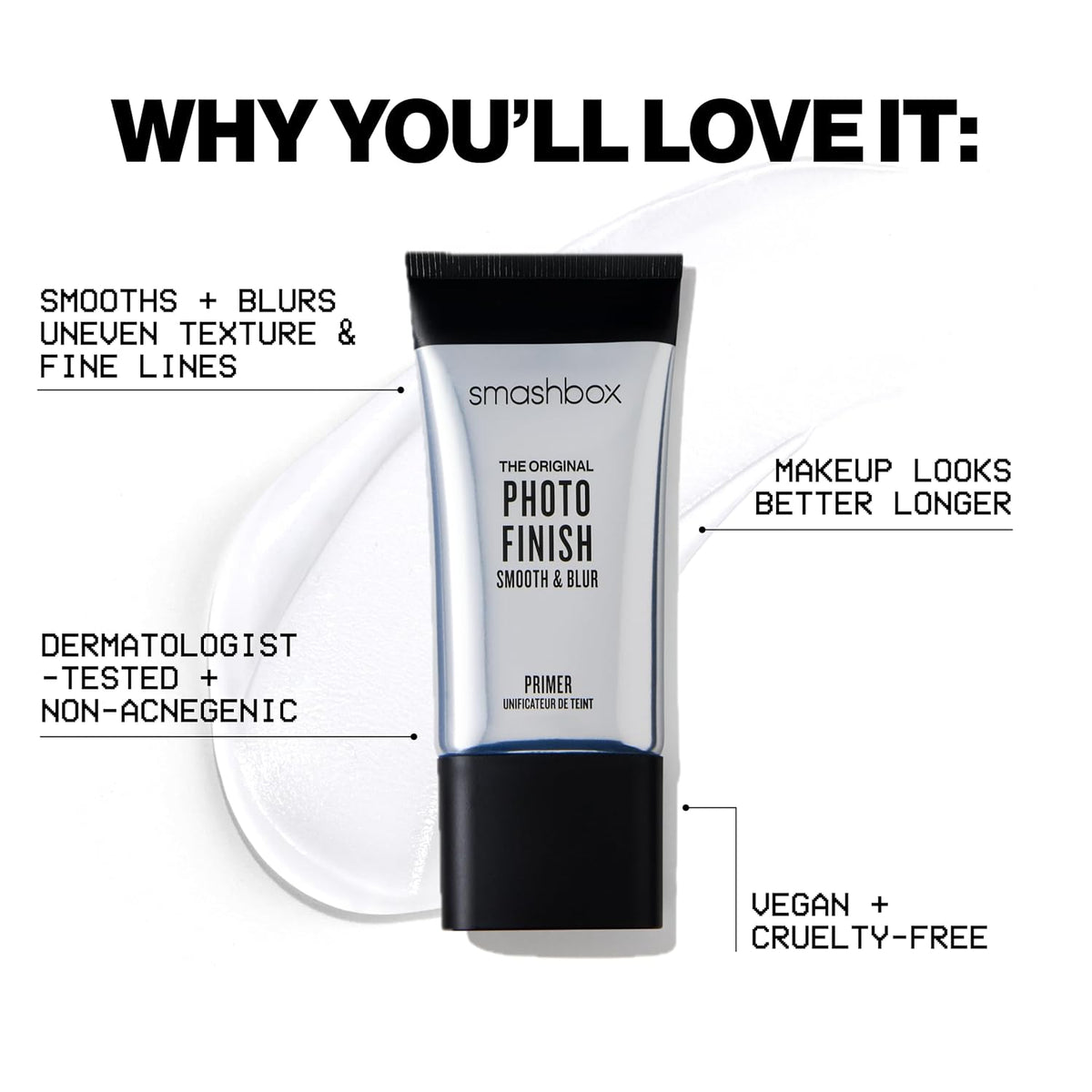 Smashbox Photo Finish Primers | Face Primers for Makeup, Smooths Skin & Extends Makeup Wear | Hydrating, Pore-Minimizing