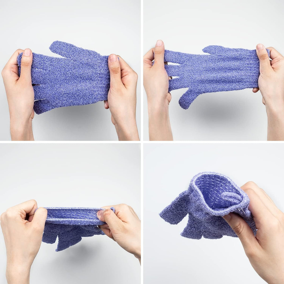 30 Pcs Exfoliating Gloves for Shower, 15 Colors Body Exfoliator Glove with Hanging Loop, Scrub Exfoliate Glove Mitt Bath