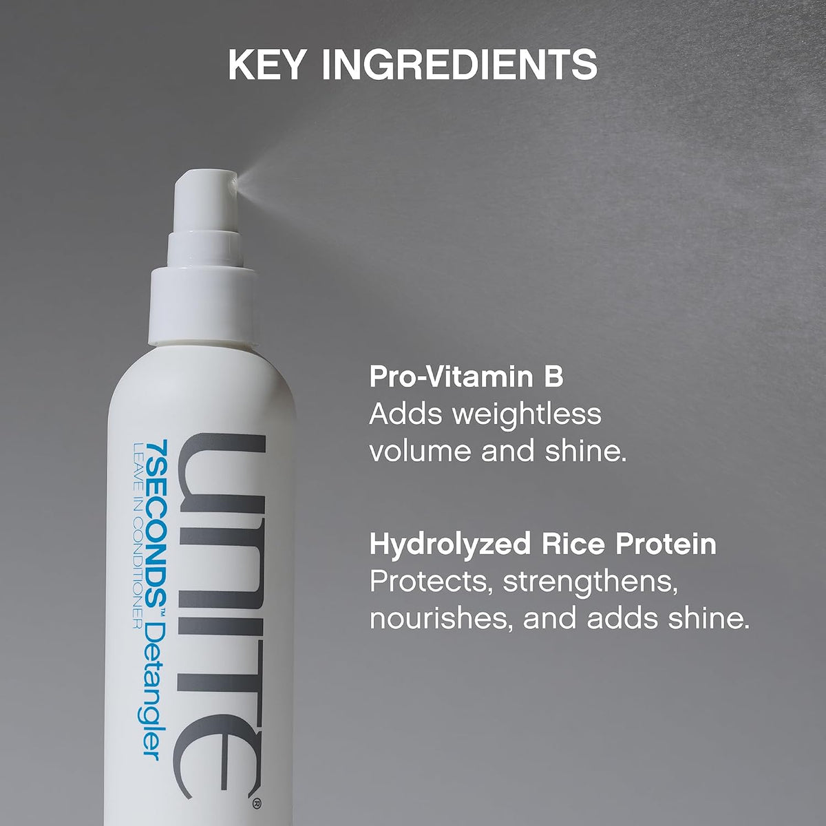 UNITE Hair 7SECONDS Detangler Leave-In Conditioner Spray for Frizz Control & Heat Protection