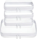 Clear Zipper Pouches, Hard Shell Zipper Case (M+3S)