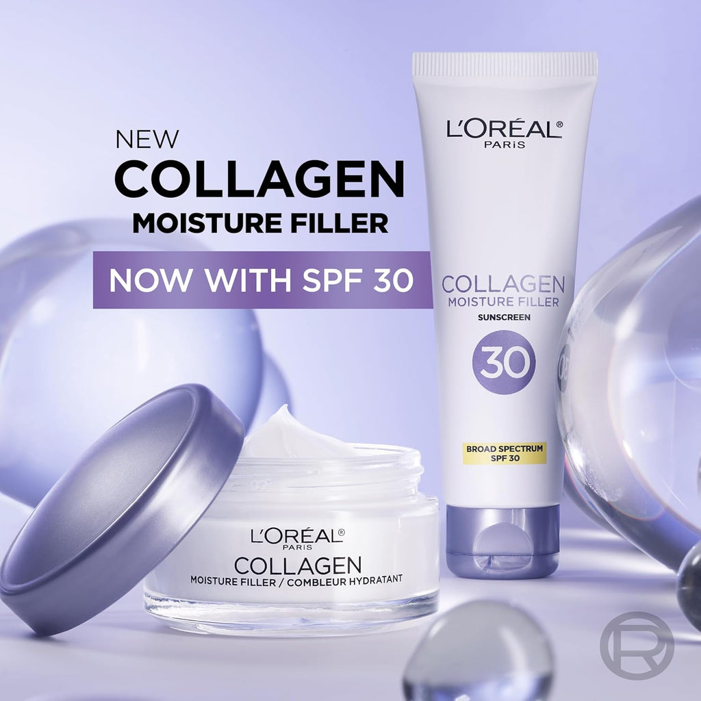 L’Oreal Paris Collagen Daily Face Moisturizer, Anti Aging Face Cream to Reduce Wrinkles and Provide Intense Hydration, 1