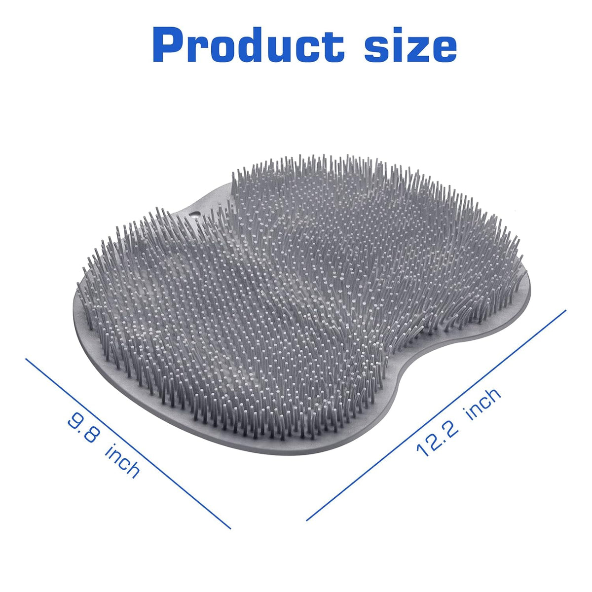 Shower Foot Scrubber Mat Back Washer Exfoliating Bath Wash Pad Wall Mounted Slip Suction Cups for Use in Cleaner Men and