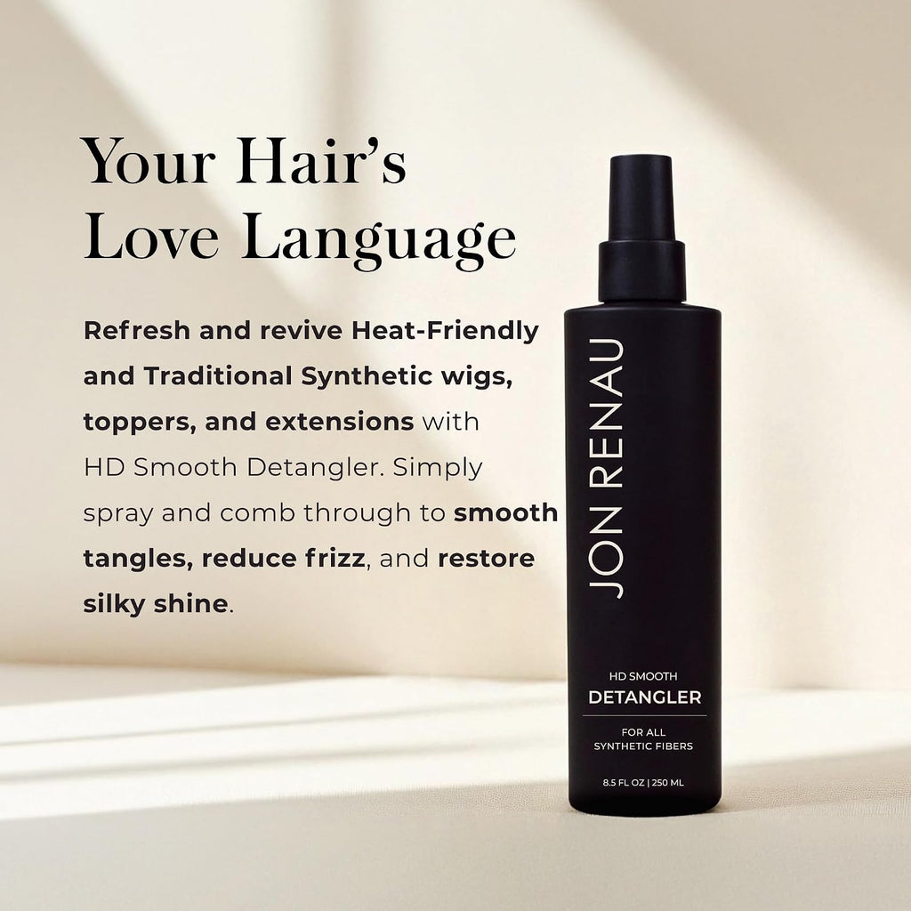 Jon Renau HD Smooth Detangler, Leave In Detangler Spray for Synthetic Wigs and Hair Extensions, Frizz Reducing Detanglin