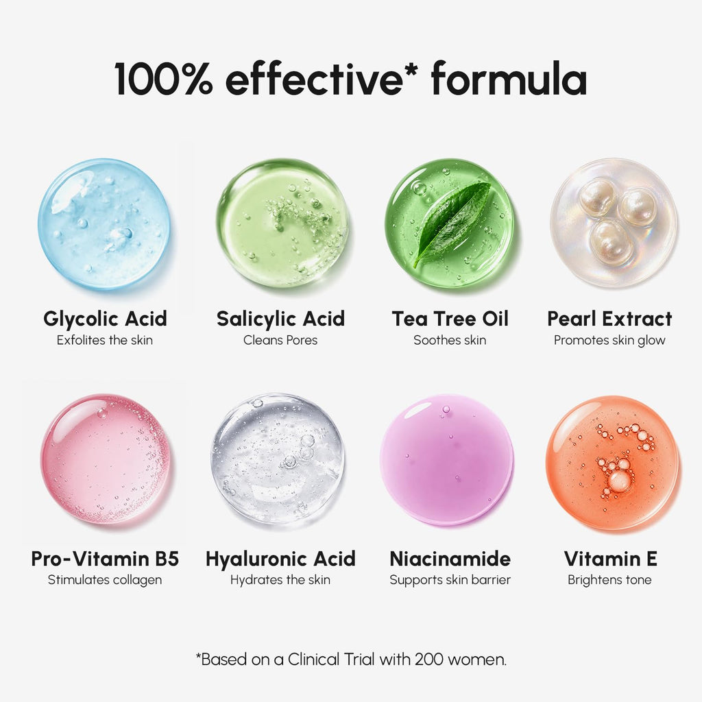 MAREE Glycolic Acid Toner Pads - Face Pads for Exfoliating Peel Zero Pore