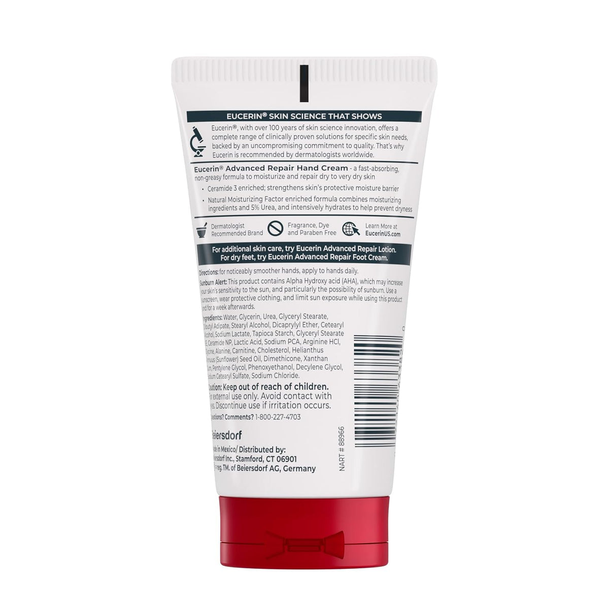 Eucerin Advanced Repair Hand Cream, Urea Enriched, Multipack, 3 x 2.7 OZ