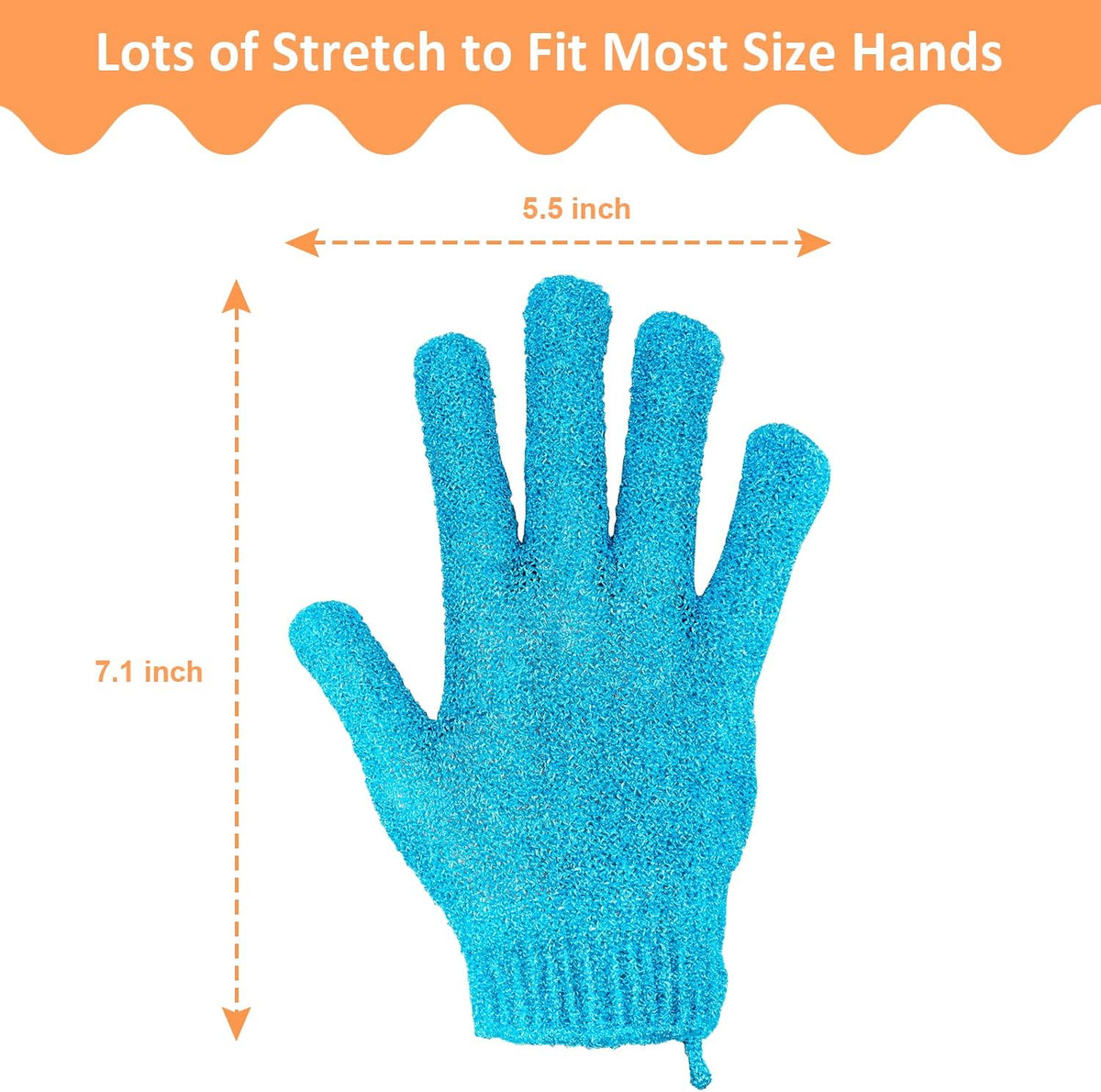 30 Pcs Exfoliating Gloves for Shower, 15 Colors Body Exfoliator Glove with Hanging Loop, Scrub Exfoliate Glove Mitt Bath