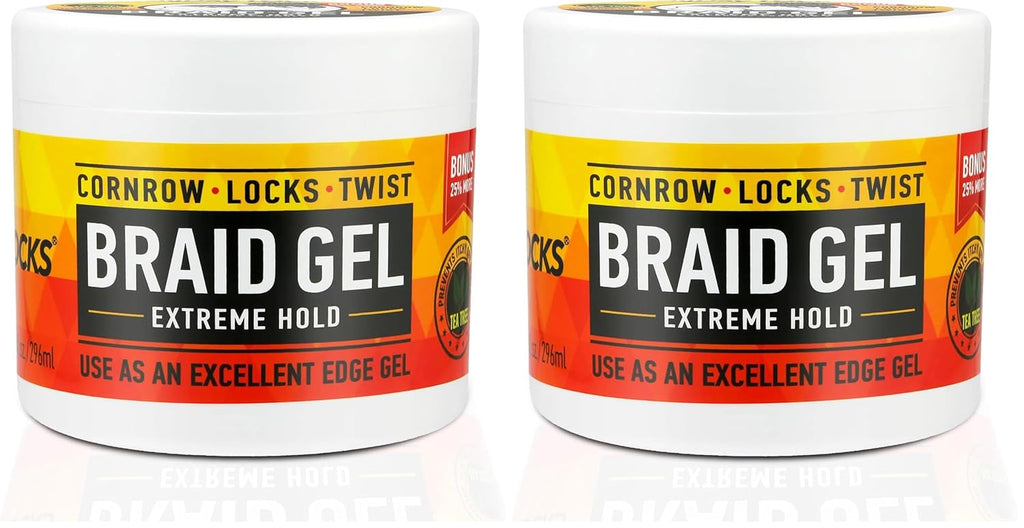 AllDay Locks Braid Gel Extreme Hold, Moisturizing Edge Control, 5 Oz