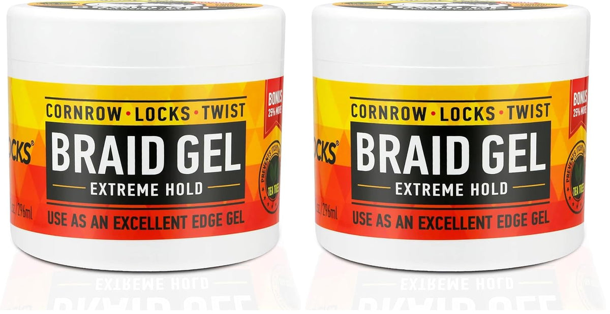 AllDay Locks Braid Gel Extreme Hold, Moisturizing Edge Control, 5 Oz