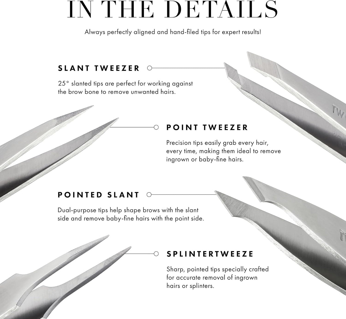 Tweezerman Slant Tweezer – Tweezerman Tweezers for Eyebrows Midnight Sky