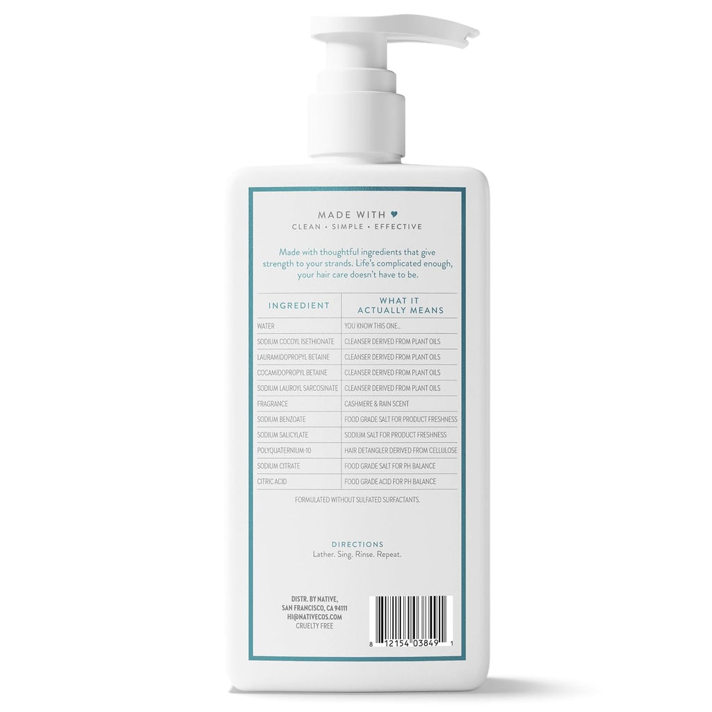 Native Strengthening Shampoo Cashmere & Rain 16.5 fl Oz.