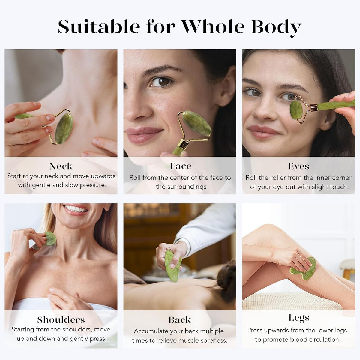 BAIMEI IcyMe Gua Sha & Jade Roller Set for Facial Sculpting and Relaxation