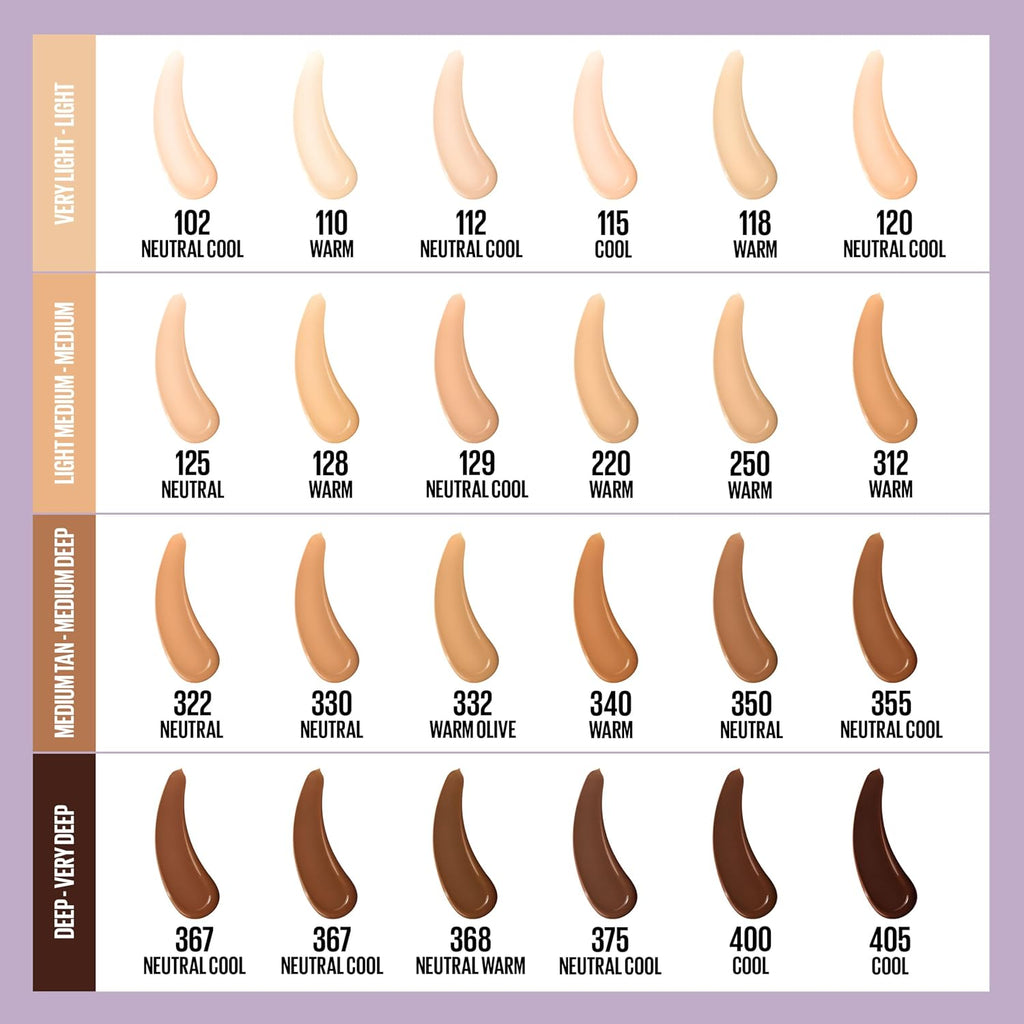 Maybelline Super Stay Lumi-Matte Foundation, Lightweight and Buildable Full Coverage Foundation Makeup For Up To 30HR We