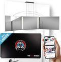 360 Mirror LED Lights Barber 3 Way Hanging Mirror Self Hair Cutting System