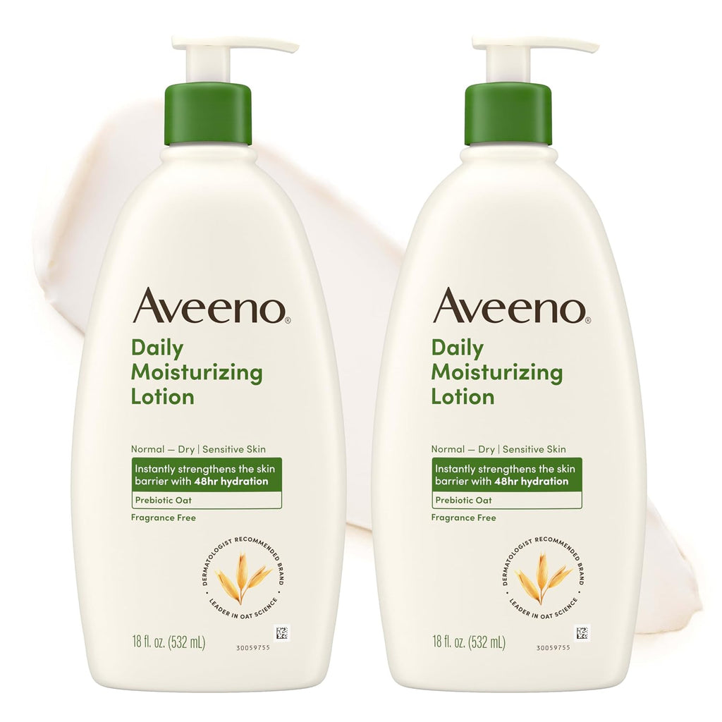 Aveeno Daily Moisturizing Body Lotion, Fragrance-Free, 18 fl. oz