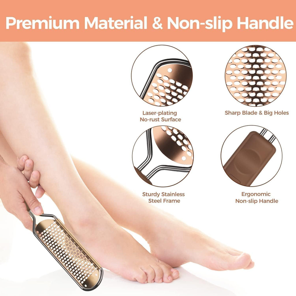 Foot File Foot Scrubber Pedicure - Callus Remover for Feet Easkep Professional Grater Rasp Foot Scraper Corns Callous Re