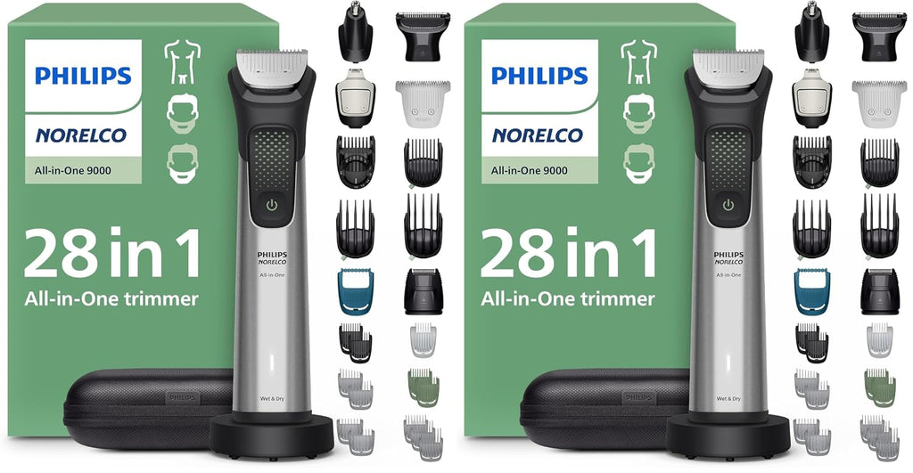 Philips Norelco All-in-One 9000 28-in-1 Trimmer, Face, Hair & Body, Steel