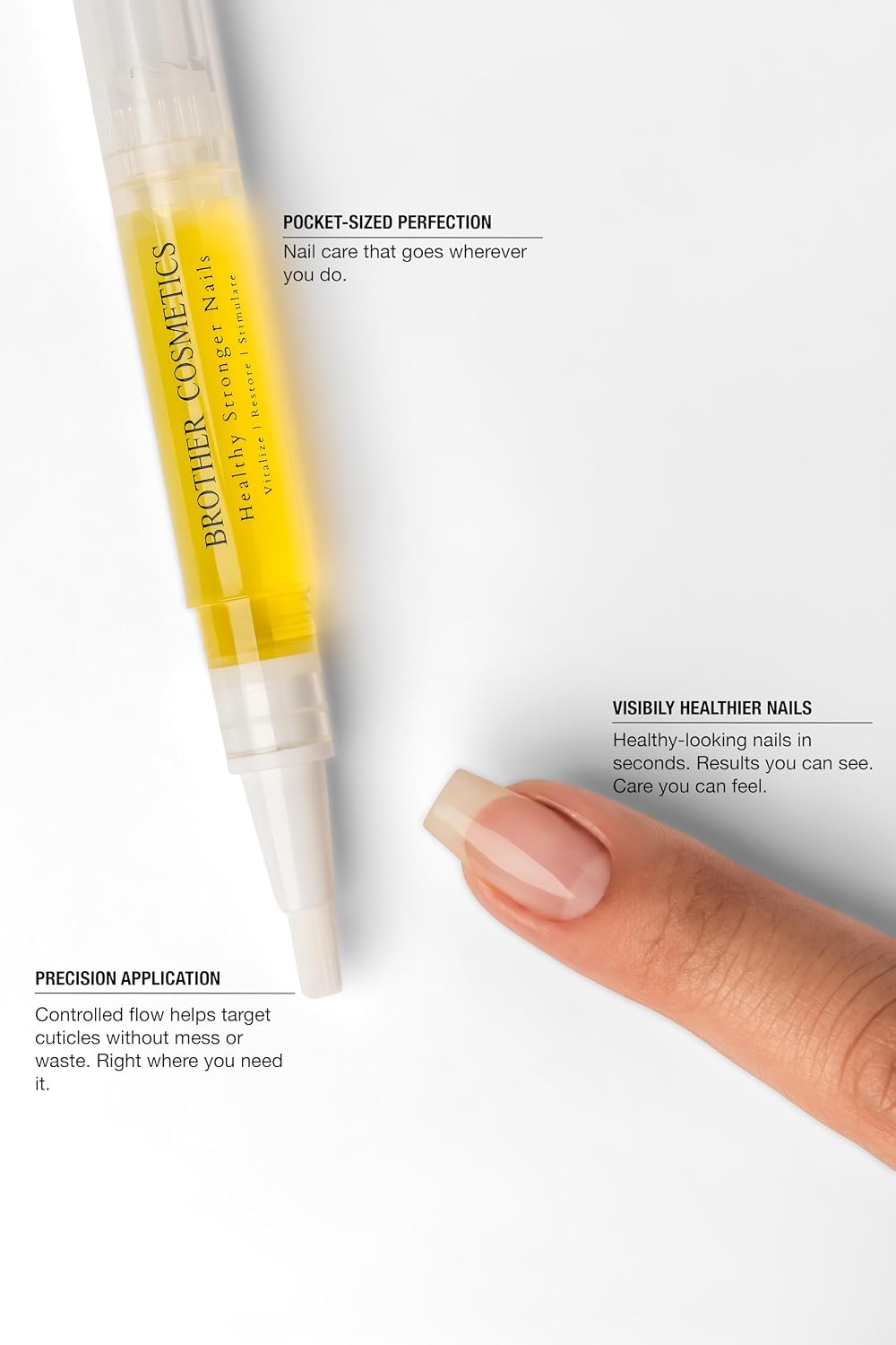 Brother Cosmetics Official Viral Oil - Nail Oil For Growth Support, Strength & Moisture - Moisturizing Cuticle Oil for D