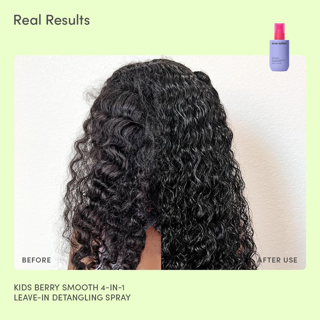Evereden Kids 4-in-1 Detangler Spray, Silicone-Free, EWG Verified, Vegan