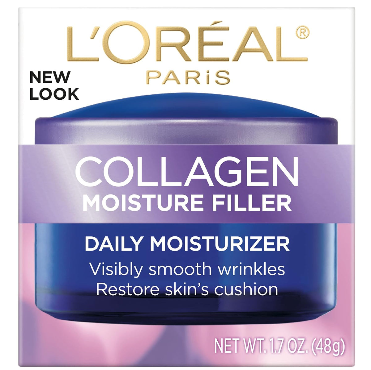 L’Oreal Paris Collagen Daily Face Moisturizer, Anti Aging Face Cream to Reduce Wrinkles and Provide Intense Hydration, 1