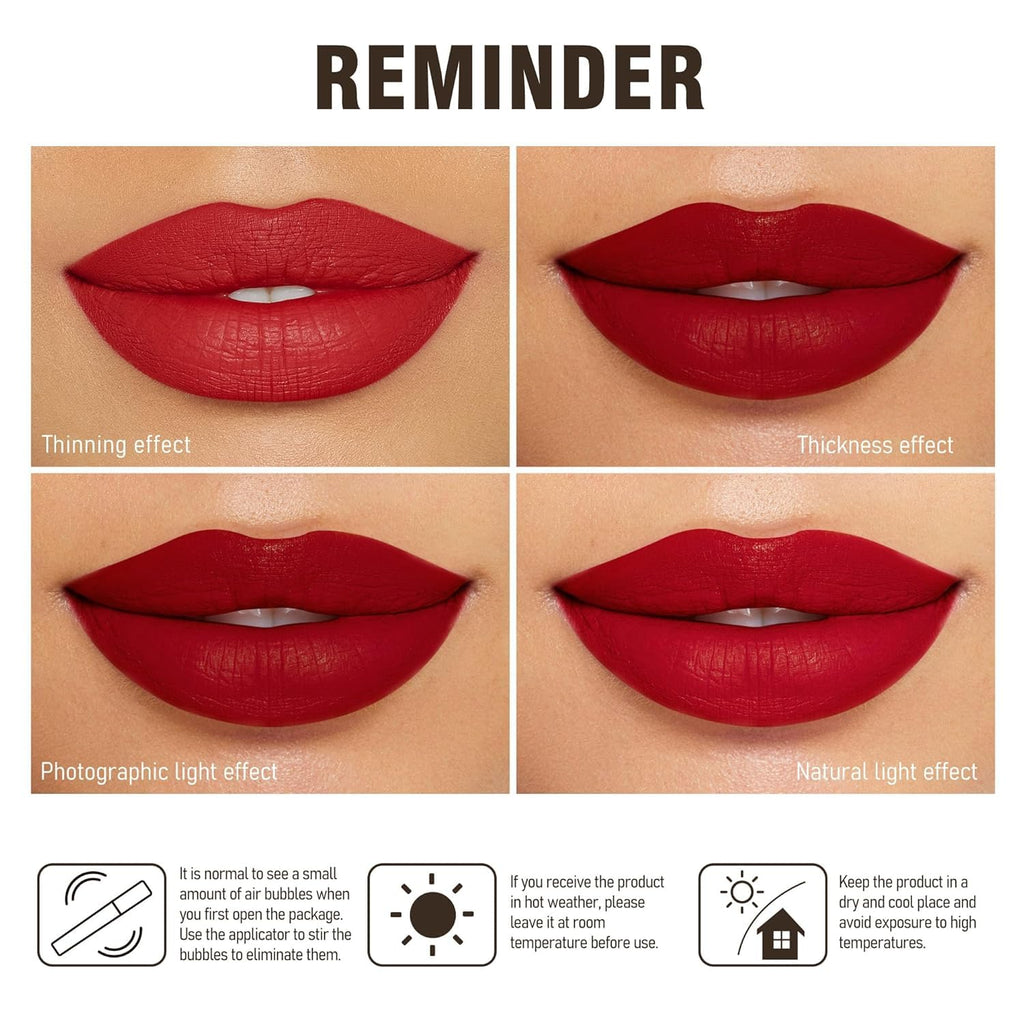 MAKI YIKA Red Lipstick Matte for Women Color Stay Long Lasting Lipsticks