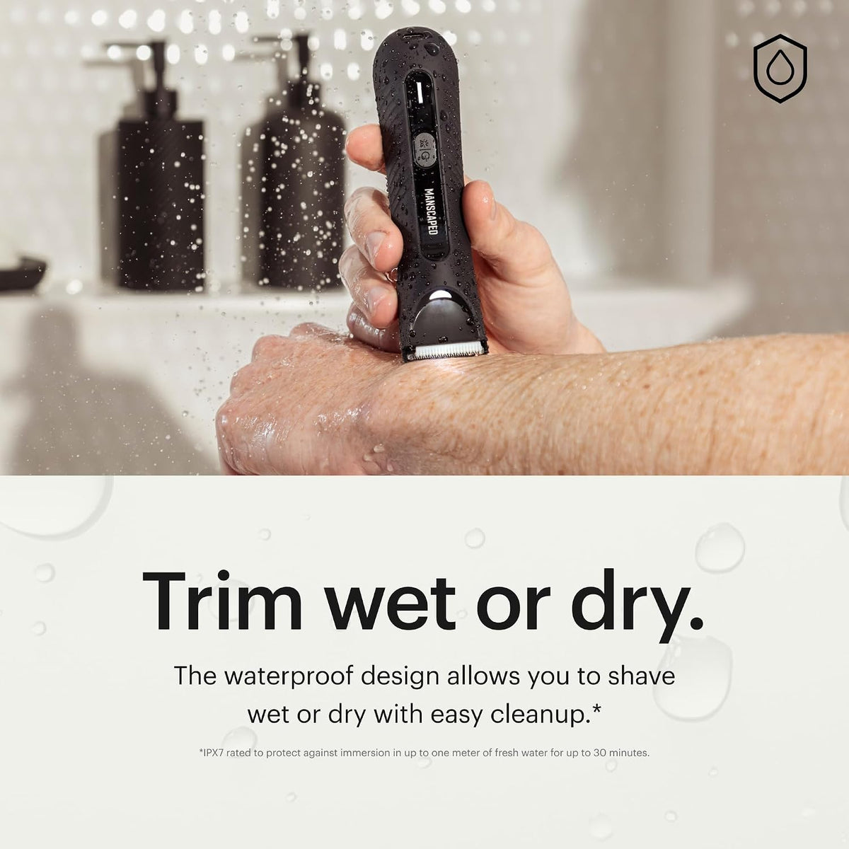 MANSCAPED® The Lawn Mower® 3.0 Plus Groin & Body Hair Trimmer, Tuxedo Black
