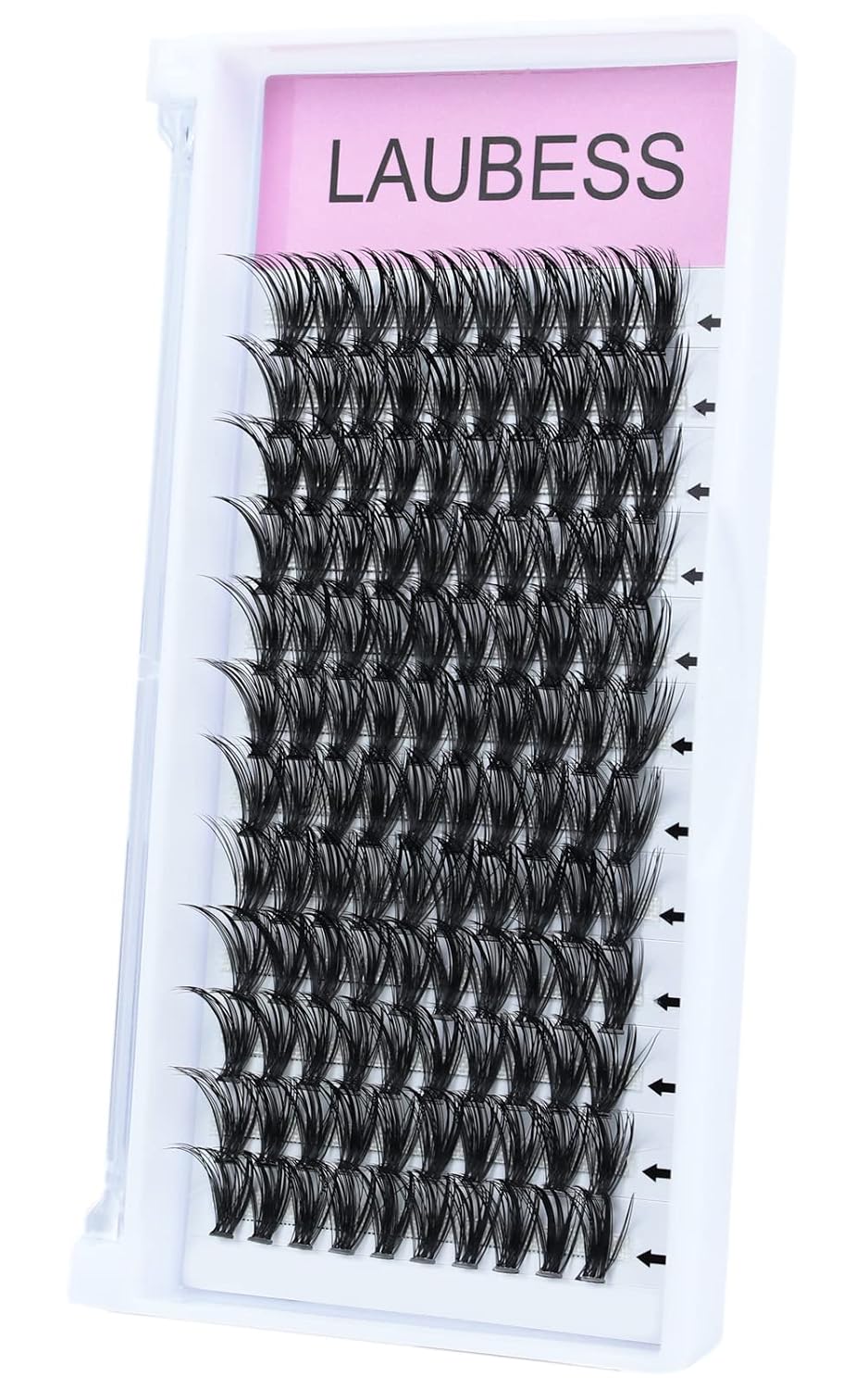 Lash Bond and Seal Lash Glue Waterproof LAUBESS 2-IN-1 Cluster Lash Glue for Eyelash Clusters 72H 10ml (White/Clear)