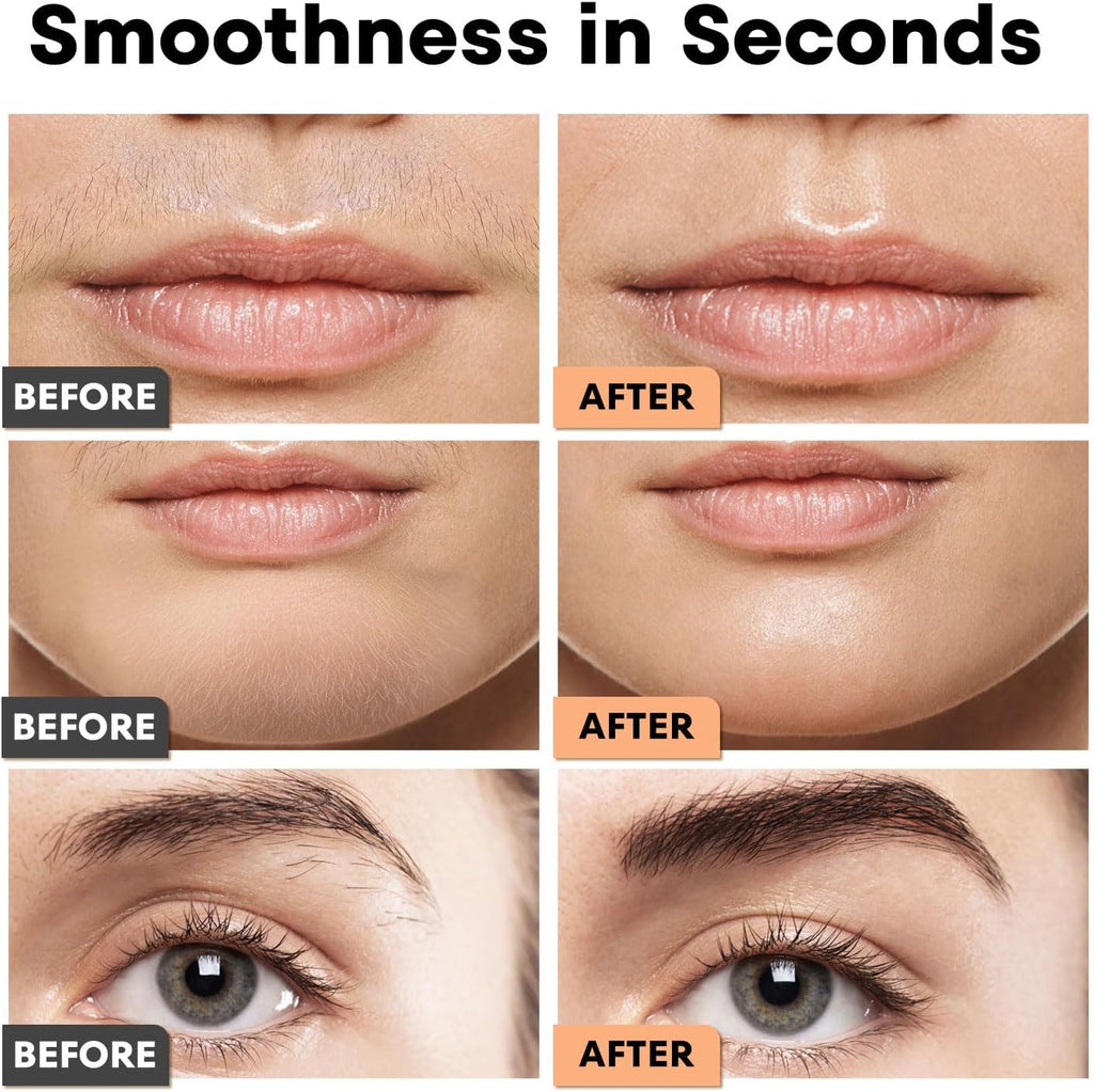 VG VOGCREST Eyebrow & Facial Trimmer: 2 in1 Rechargeable Facial Hair Removal & Eyebrow Shaver - Body Razor with Built-in