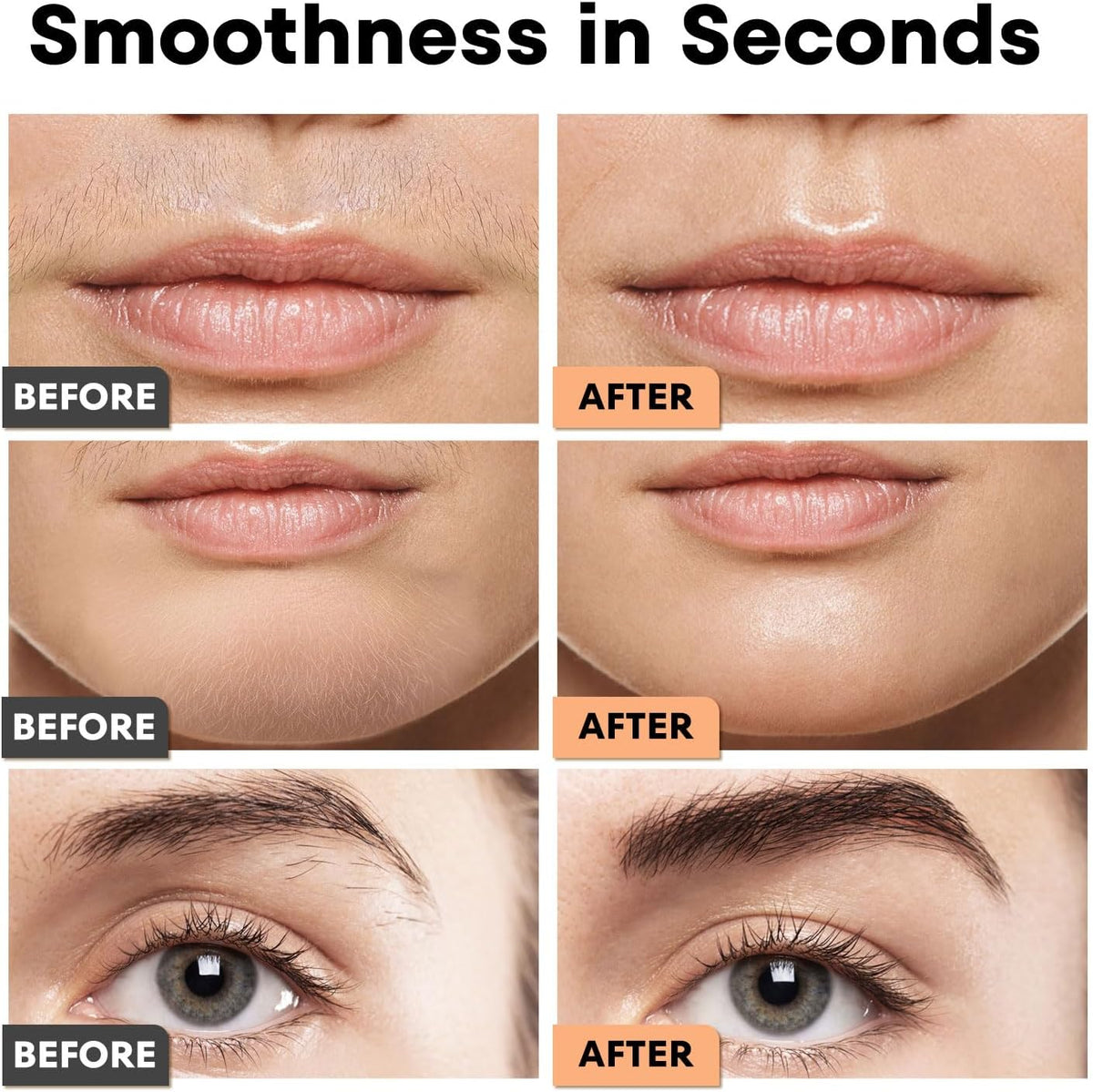 VG VOGCREST Eyebrow & Facial Trimmer: 2 in1 Rechargeable Facial Hair Removal & Eyebrow Shaver - Body Razor with Built-in
