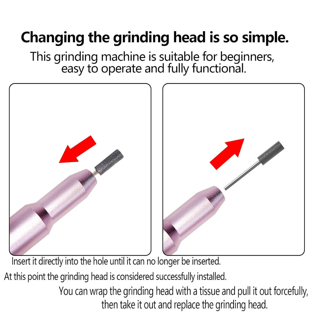 Nail Drill Kit Electric Rechargeable Set Cordless Nail Art Grinding Machine Compact Professional Nail File for Gel Manic