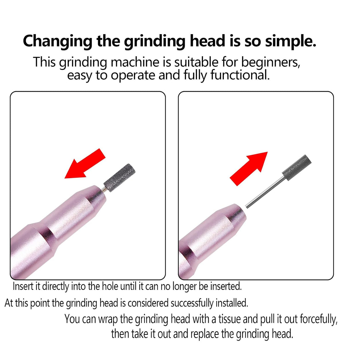 Nail Drill Kit Electric Rechargeable Set Cordless Nail Art Grinding Machine Compact Professional Nail File for Gel Manic