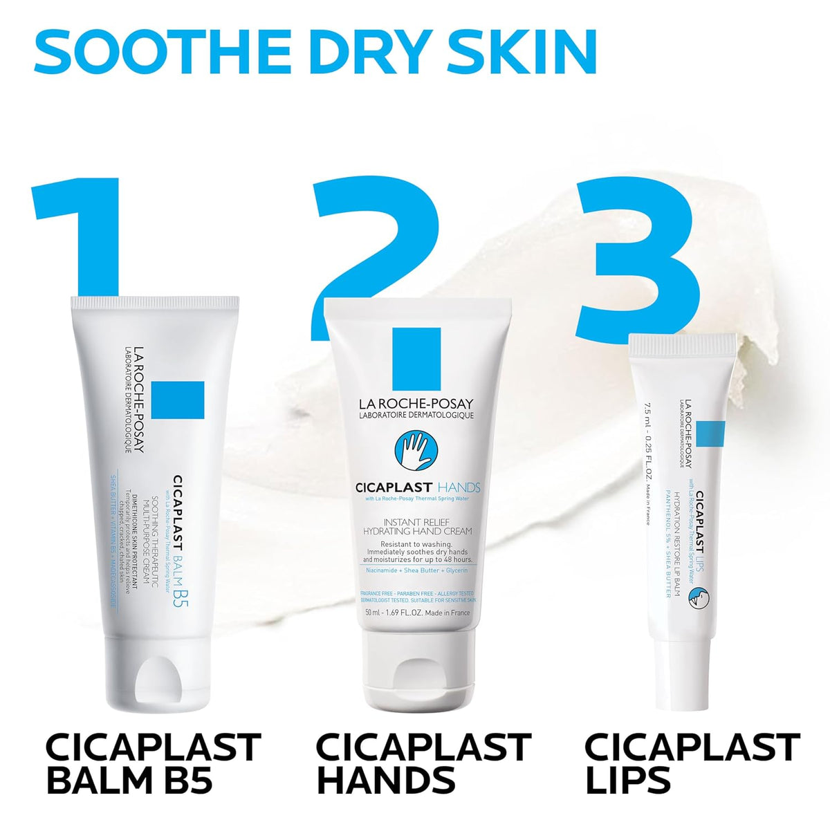 La Roche-Posay Cicaplast Lip Balm B5, Hydrating Lip Treatment, Shea Butter