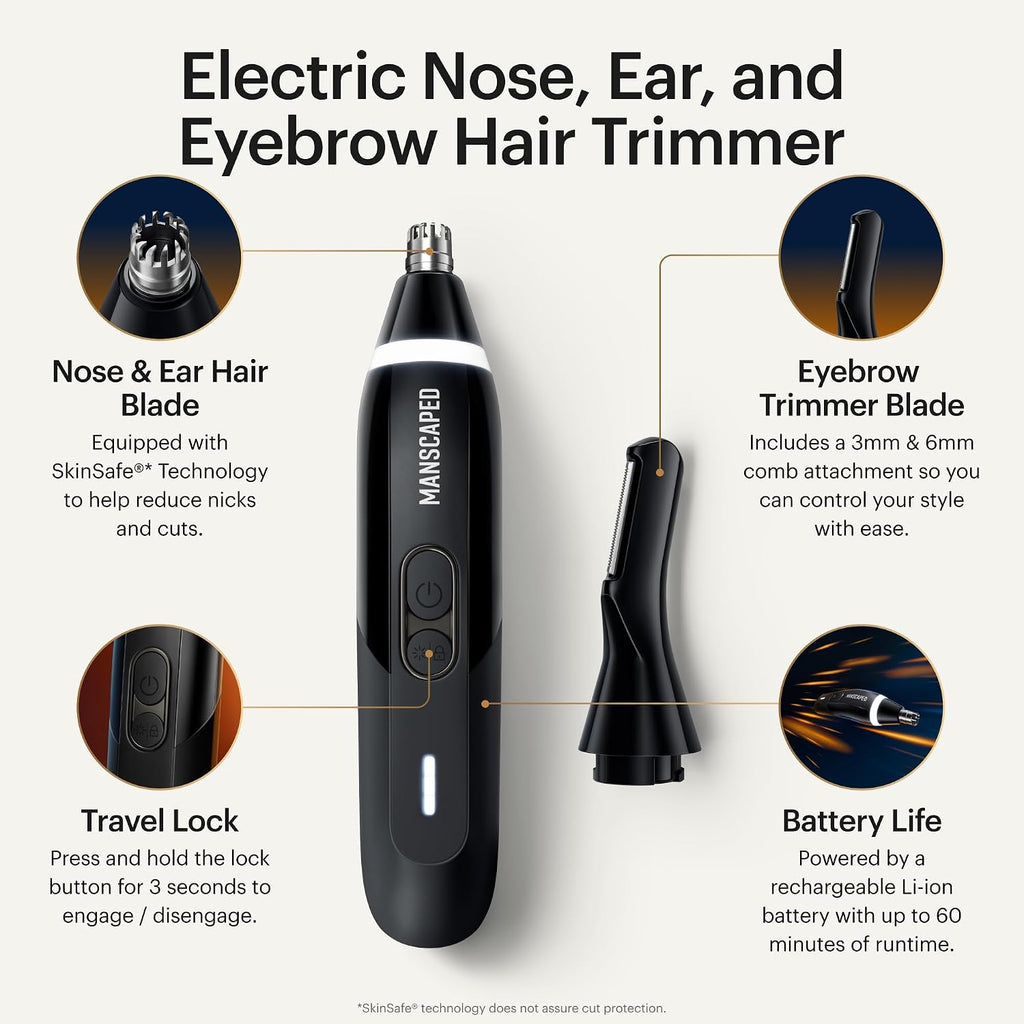 MANSCAPED® Weed Whacker® 3.0 PRO Electric Nose, Ear & Eyebrow Hair Trimmer