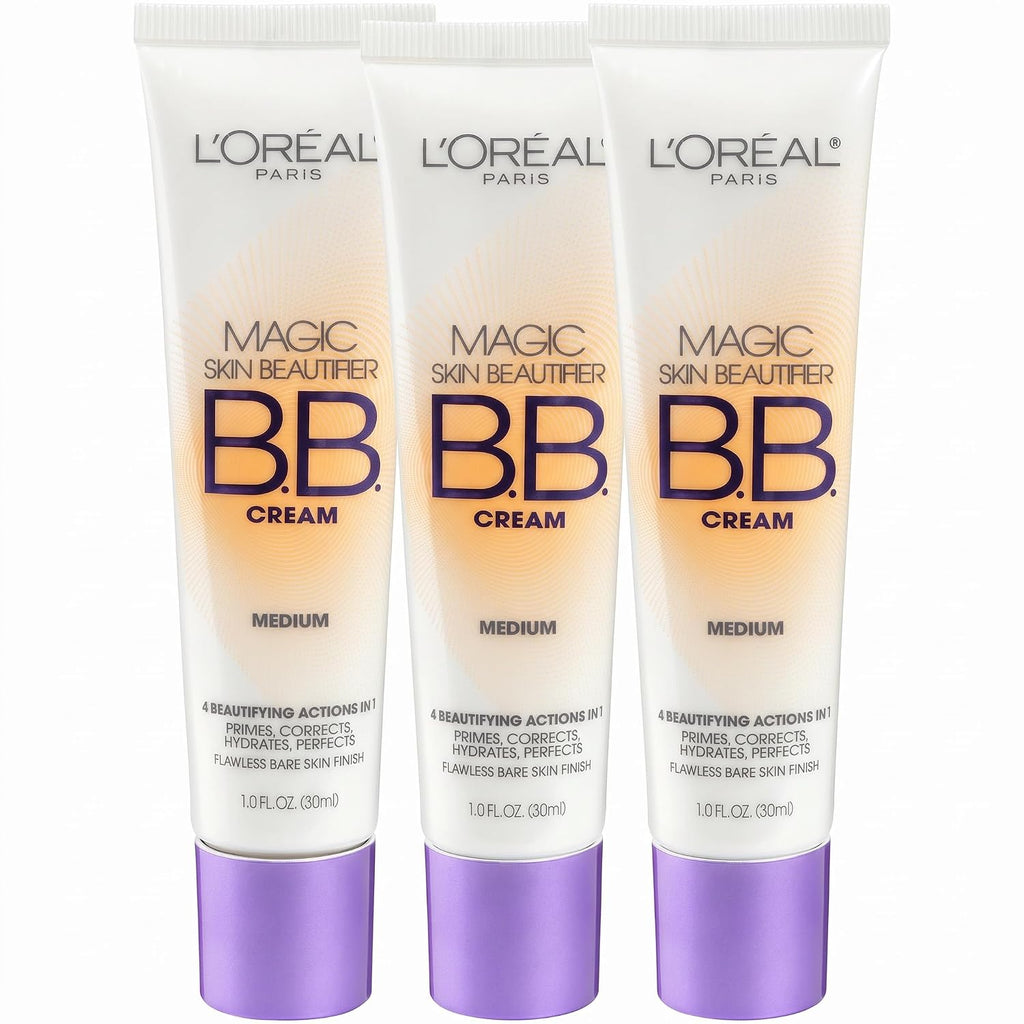 L'Oreal Paris Magic BB Cream, Hydrating Skin Beautifier & Color Changing Foundation, Light Coverage, Anti-Redness, 1 fl 