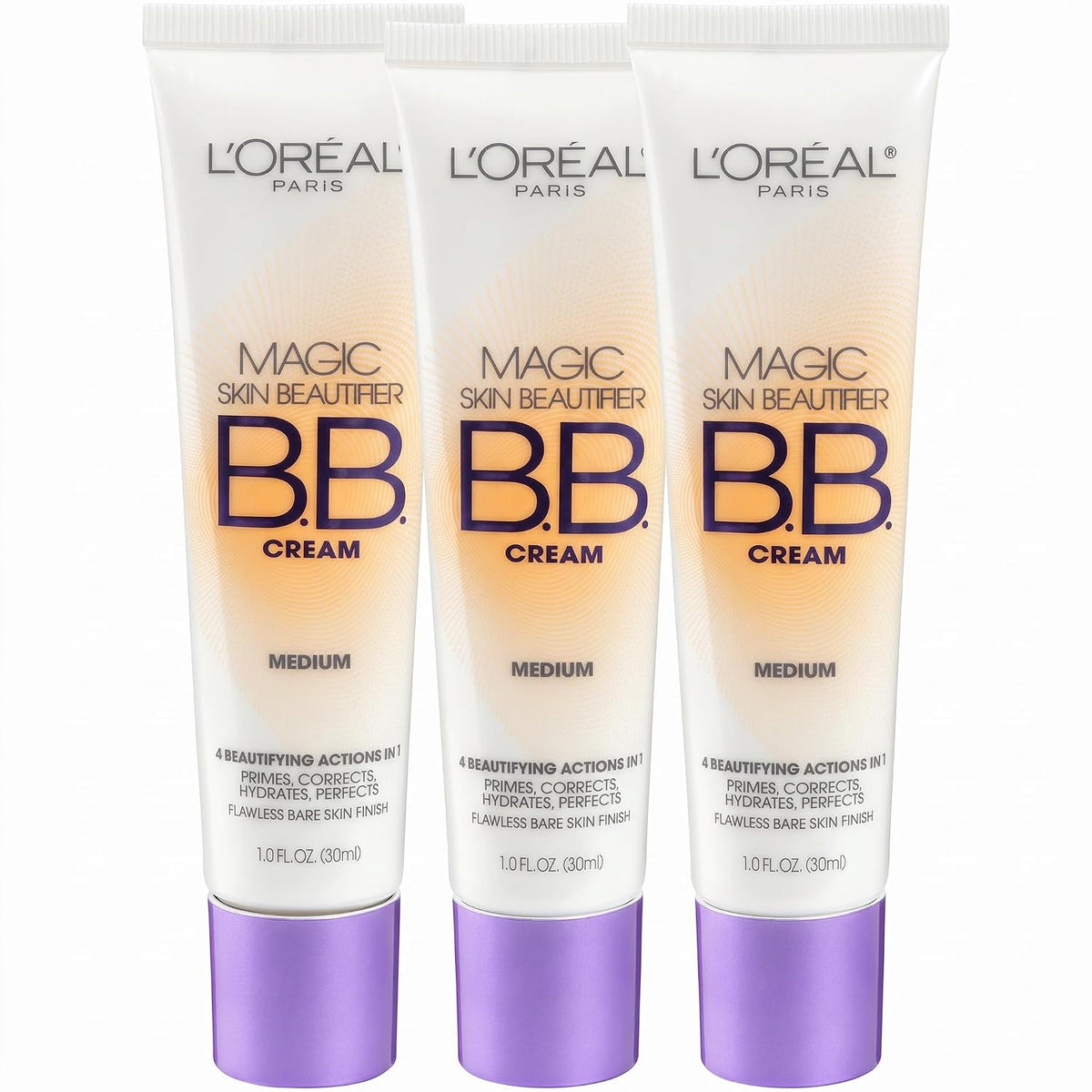 L'Oreal Paris Magic BB Cream, Hydrating Skin Beautifier & Color Changing Foundation, Light Coverage, Anti-Redness, 1 fl 