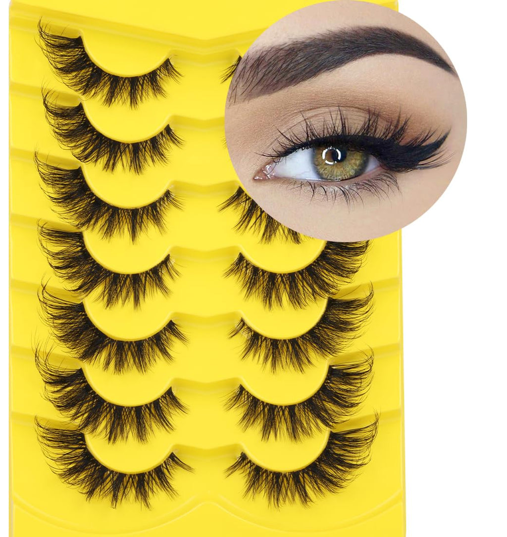 Fox Eye Lashes Wispy Faux Mink Lashes Volume Fairy Cat Eye Lashes That Look Like Extensions Spiky Fake Eyelashes 20mm Lo
