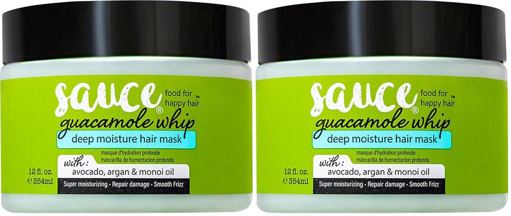 SAUCE Deep Conditioning Hair Mask, Guacamole Whip, 12 Fl Oz