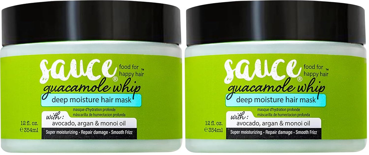 SAUCE Deep Conditioning Hair Mask, Guacamole Whip, 12 Fl Oz