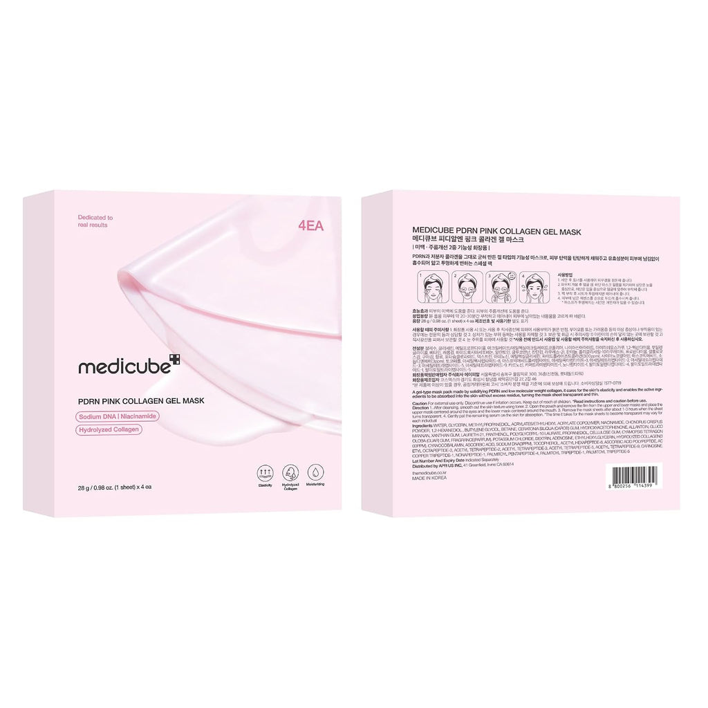 medicube Jelly Gel Mask with Salmon DNA PDRN Pink Collagen, Plump & Hydrate