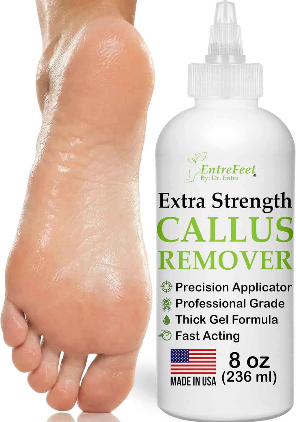 Callus Remover for Feet (Extra Strength 8 oz) Foot Callus Remover Gel