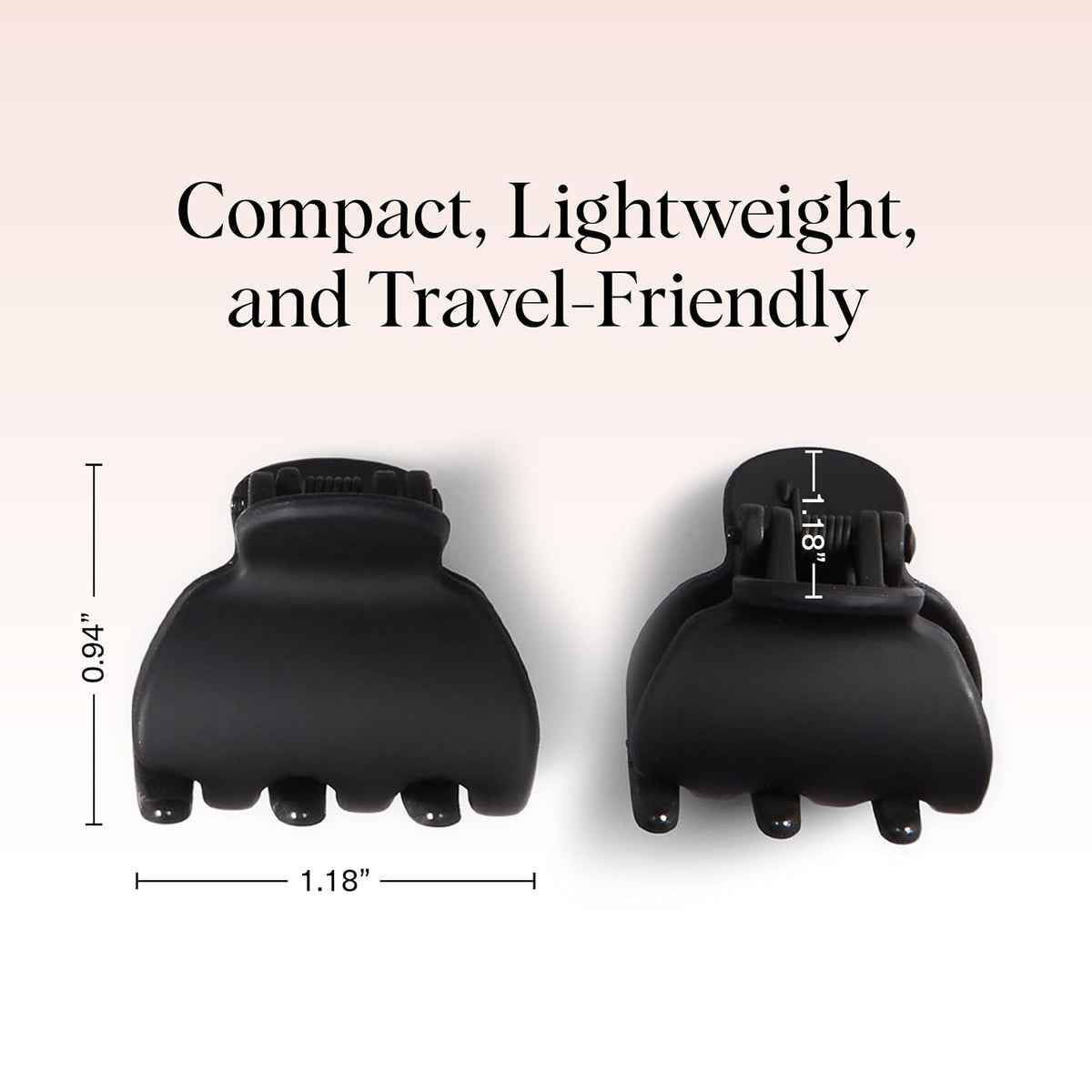 Kitsch Mini Claw Clips for Women - Tortoise & Black, 6pcs