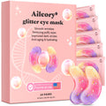 Under Eye Patches (24 Pairs) - Tri-color Glitter Eye Gel Pads for Dark Circles, Puffy Eyes, Under eye Bags, Wrinkles | N