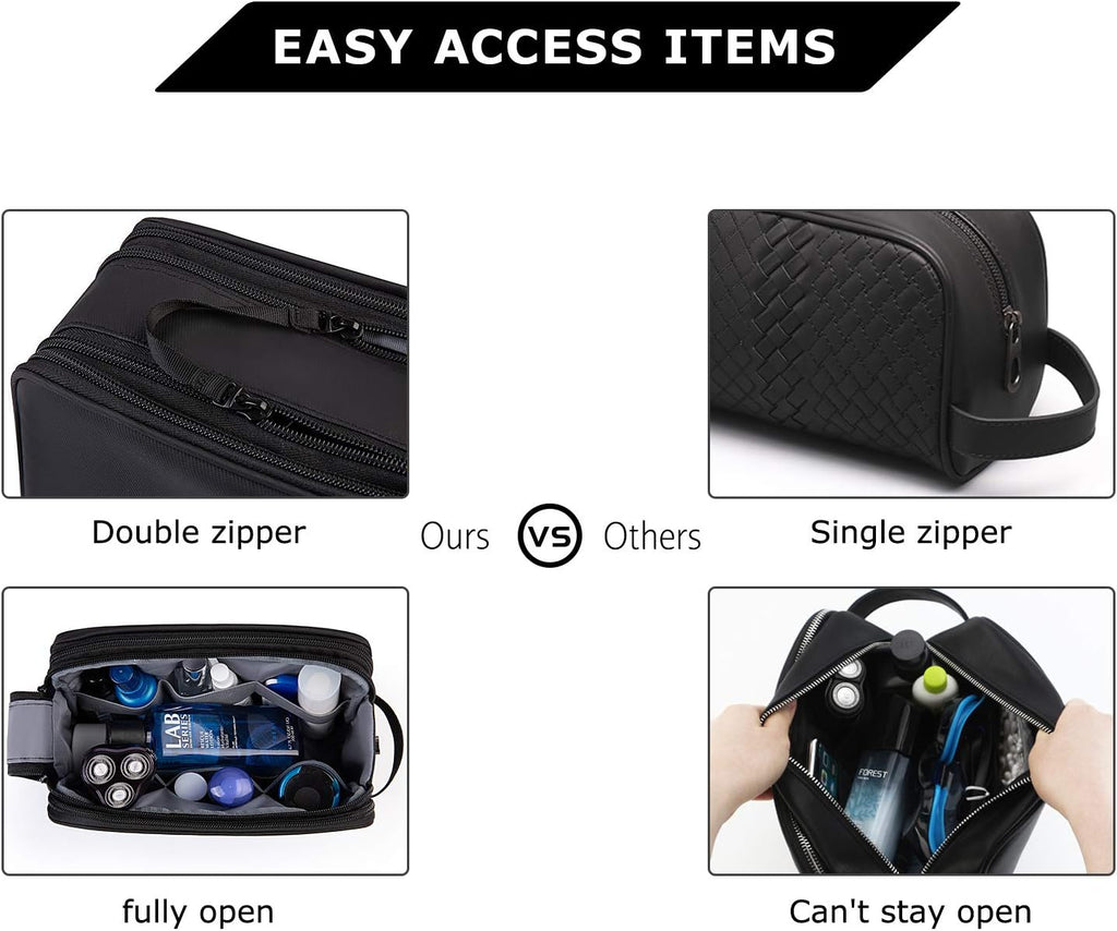 BAGSMART Toiletry Bag for Men, Travel Toiletry Organizer Dopp Kit Water-resistant Shaving Bag for Toiletries Accessories