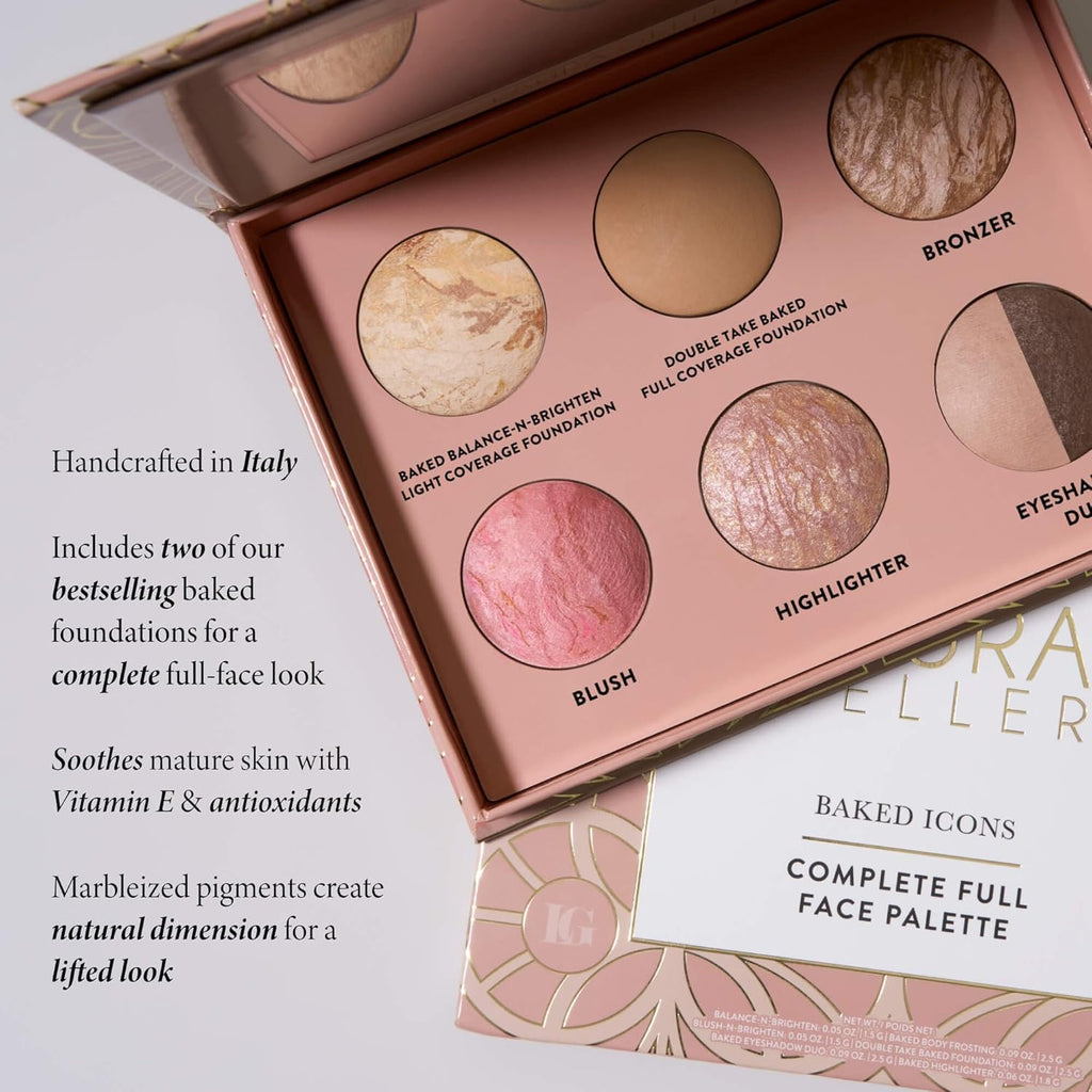 LAURA GELLER Baked Icons Full Face Palette With Foundation- Light