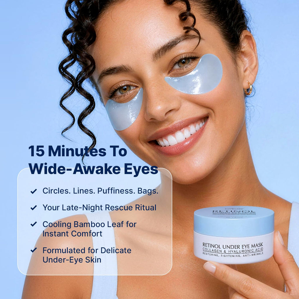 Enaskin Naturals Under Eye Patches for Puffy Eyes & Dark Circles 60 Patches