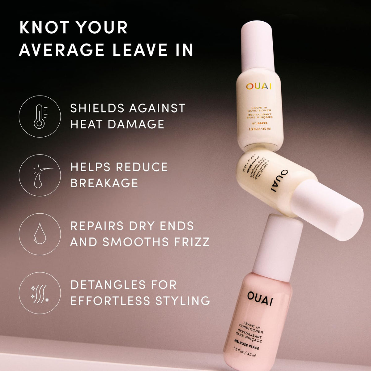 OUAI Women's North Bondi Leave In Conditioner, Off White, One Size