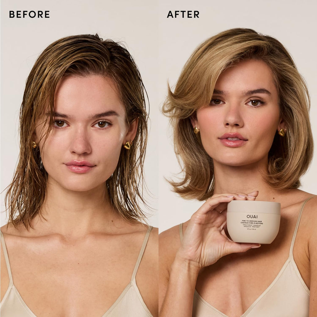OUAI Lightweight Hydrating Hair Mask for Fine to Medium Hair, 8 oz